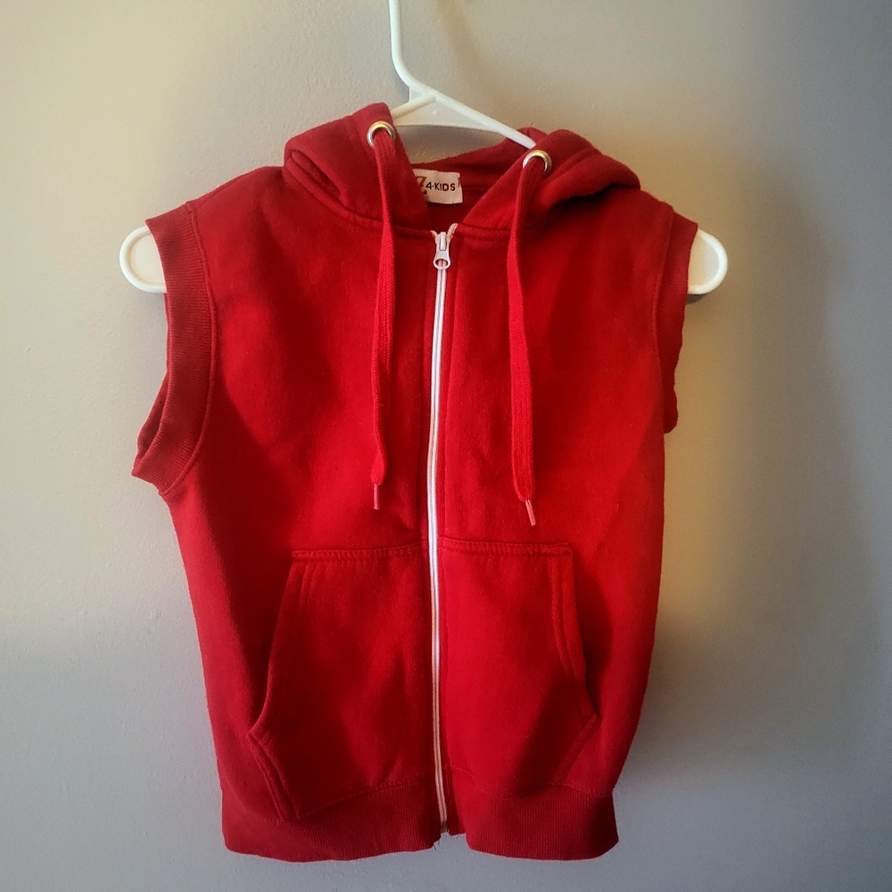 A2Z 4-Kids Unisex Hooded Vest Red